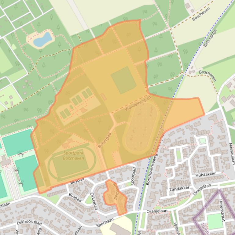 Kaart van postcodegebied 5111BZ.