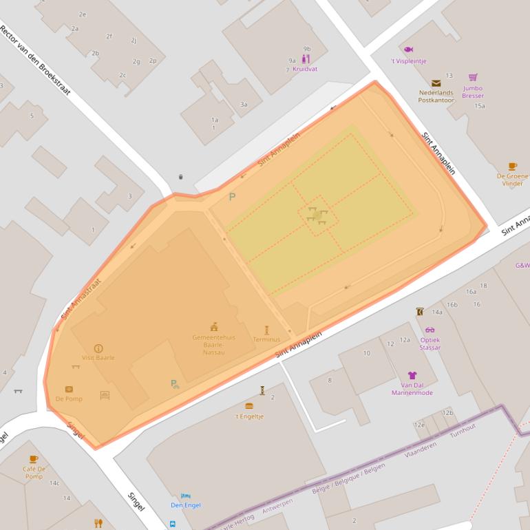 Kaart van postcodegebied 5111CC.