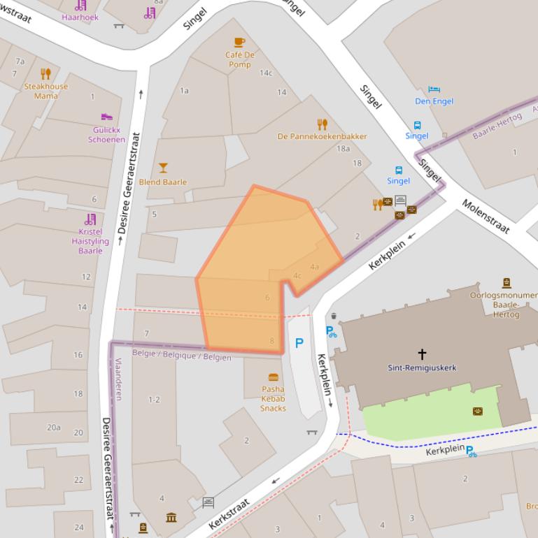 Kaart van postcodegebied 5111CG.