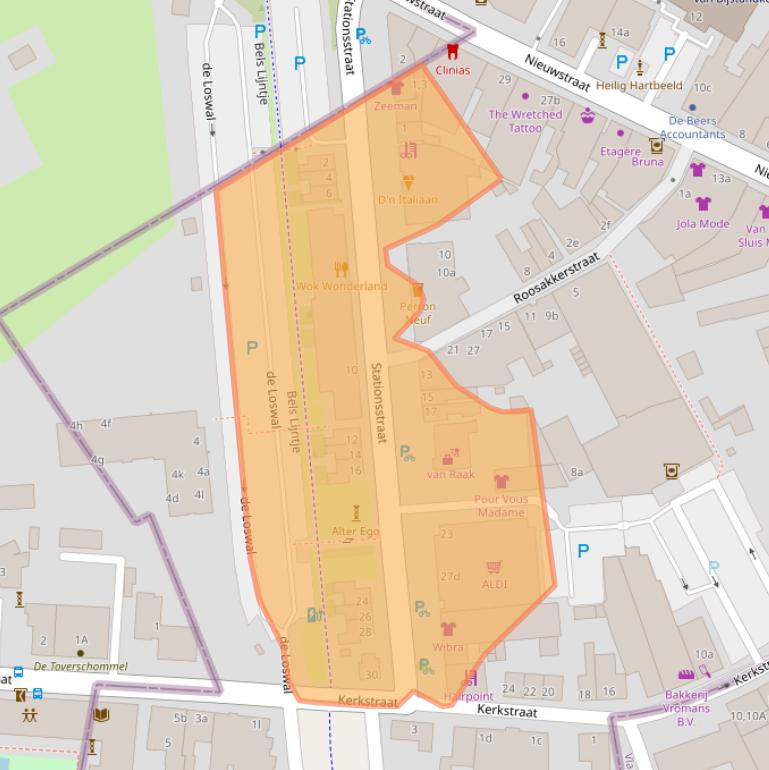 Kaart van postcodegebied 5111CK.