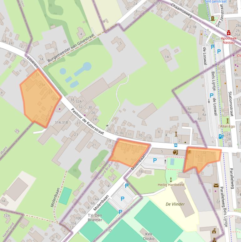 Kaart van postcodegebied 5111CM.