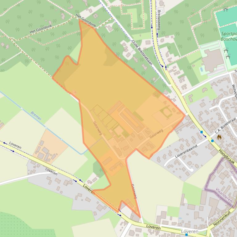 Kaart van postcodegebied 5111CR.