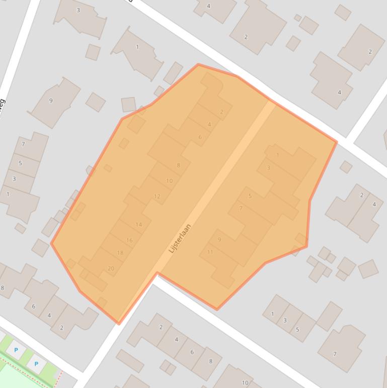 Kaart van postcodegebied 5111DC.