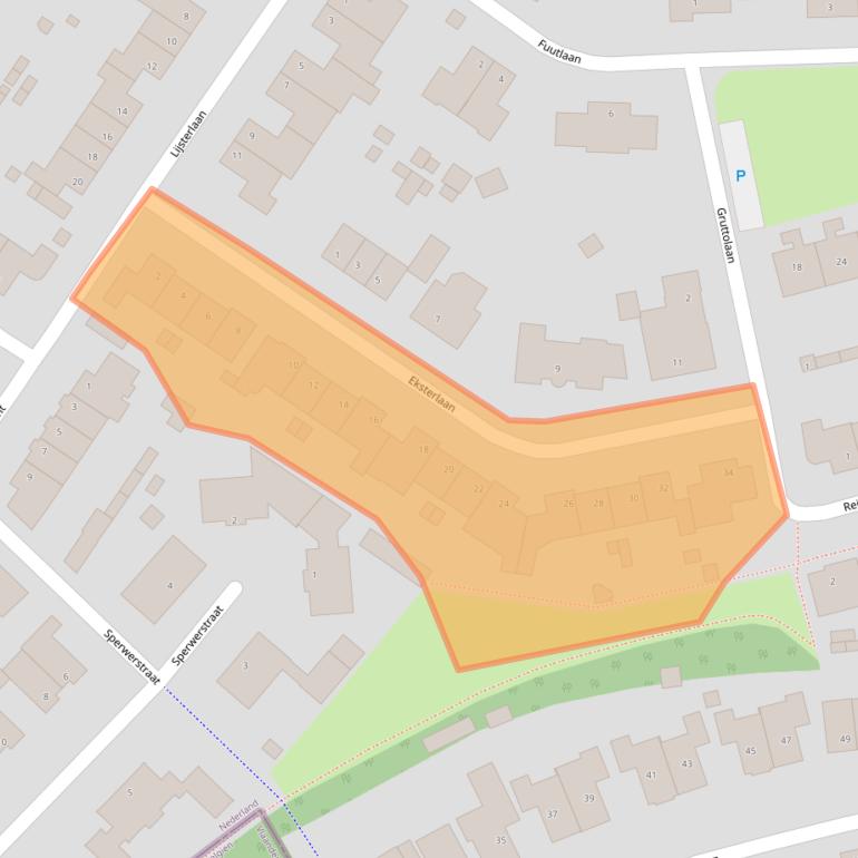 Kaart van postcodegebied 5111DE.