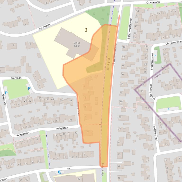 Kaart van postcodegebied 5111DK.