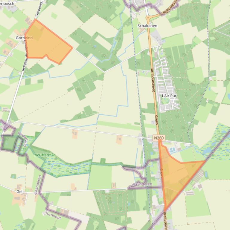 Kaart van postcodegebied 5111EA.