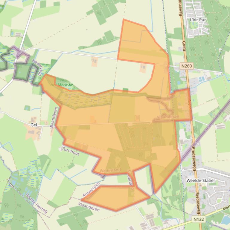 Kaart van postcodegebied 5111ED.