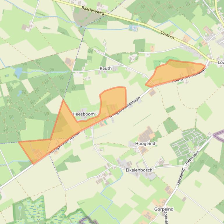 Kaart van postcodegebied 5111ER.