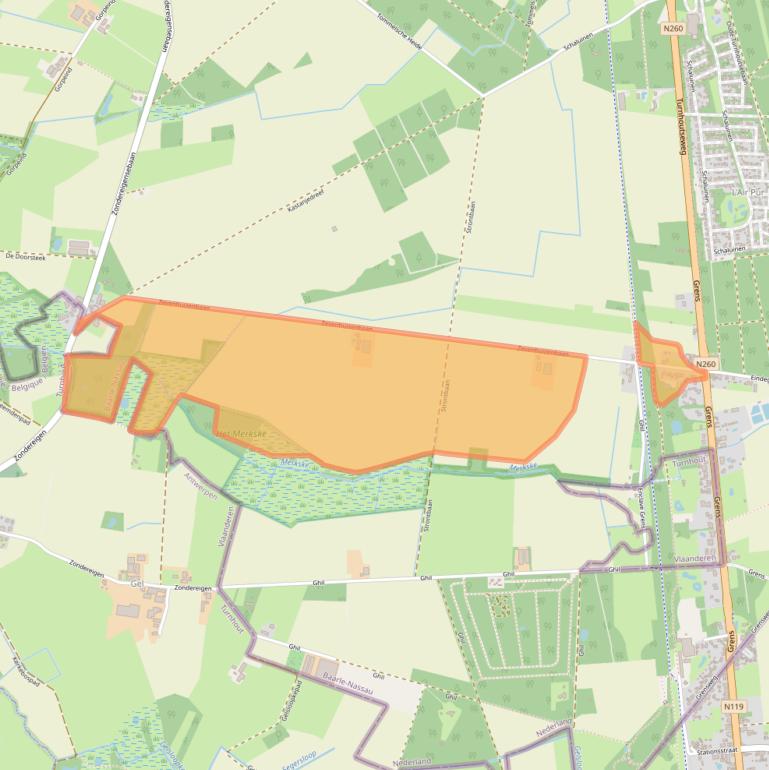 Kaart van postcodegebied 5111EX.