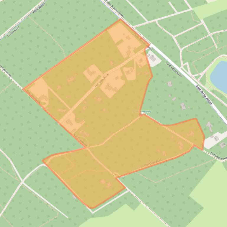 Kaart van postcodegebied 5111GG.