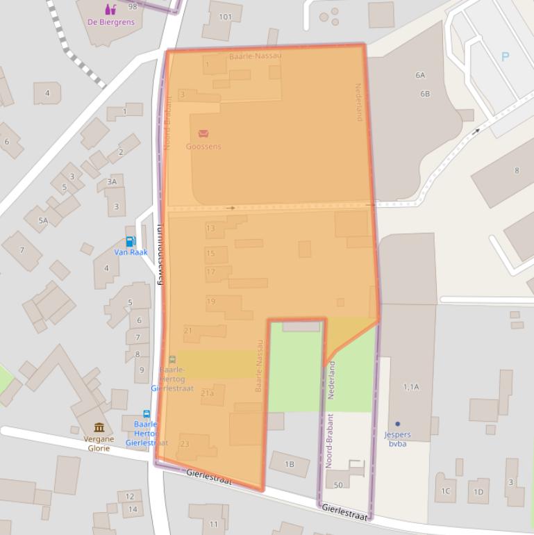 Kaart van postcodegebied 5111HA.