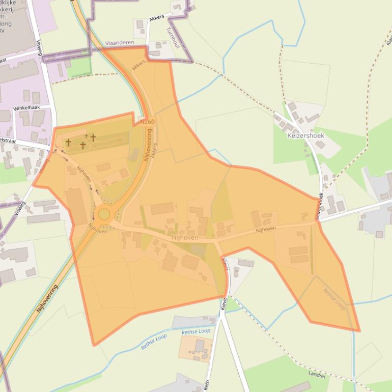 Kaart van postcodegebied 5111HE.