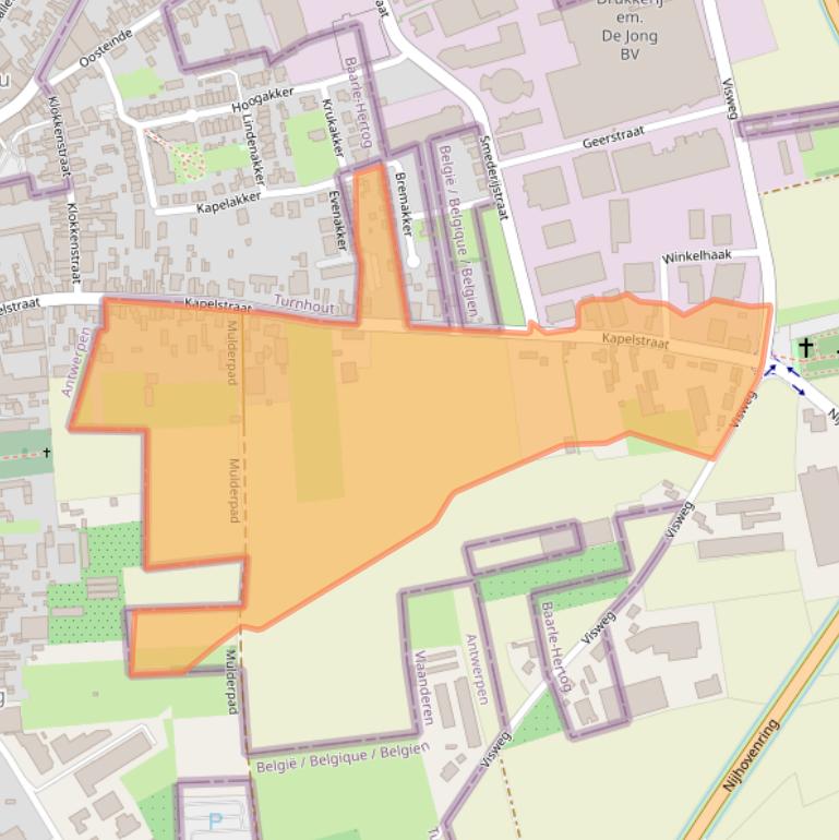 Kaart van postcodegebied 5111HK.