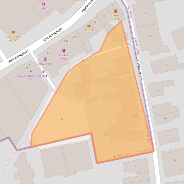 Kaart van postcodegebied 5111HL.