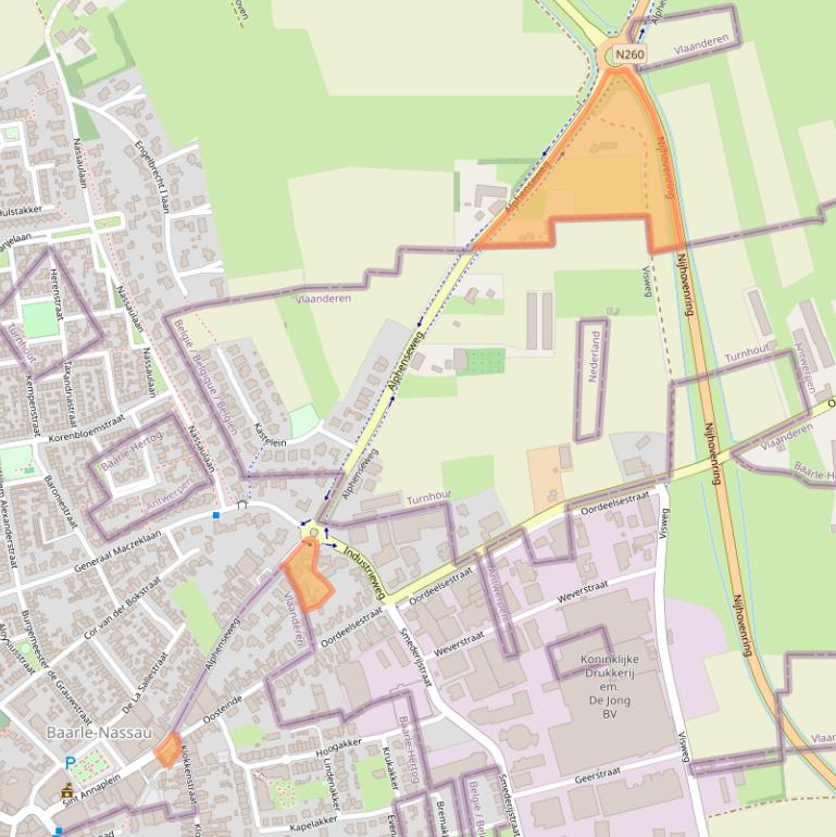 Kaart van postcodegebied 5111NC.