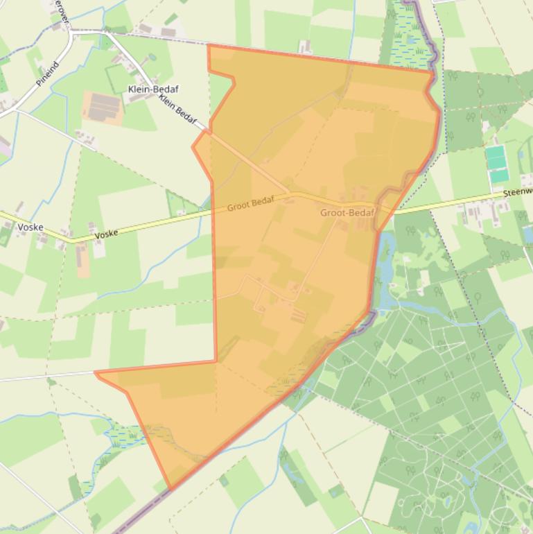 Kaart van postcodegebied 5111PG.