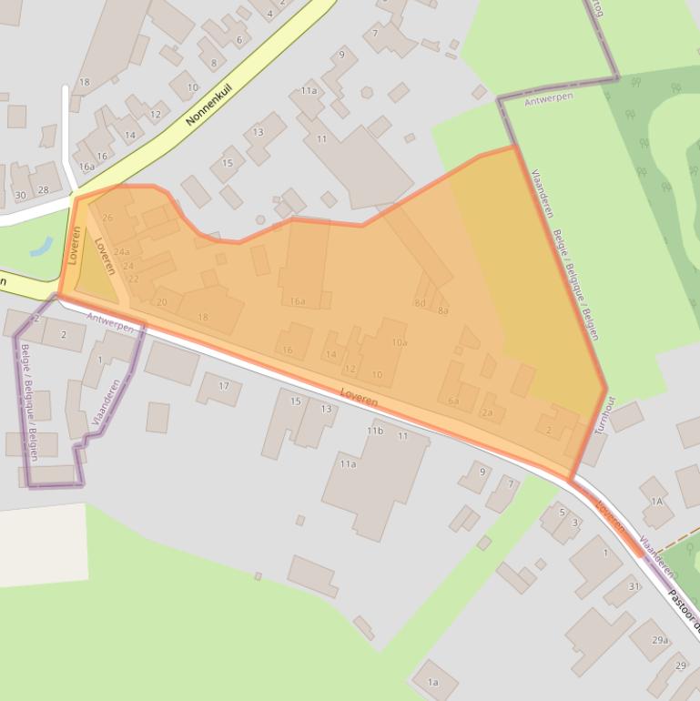Kaart van postcodegebied 5111TB.