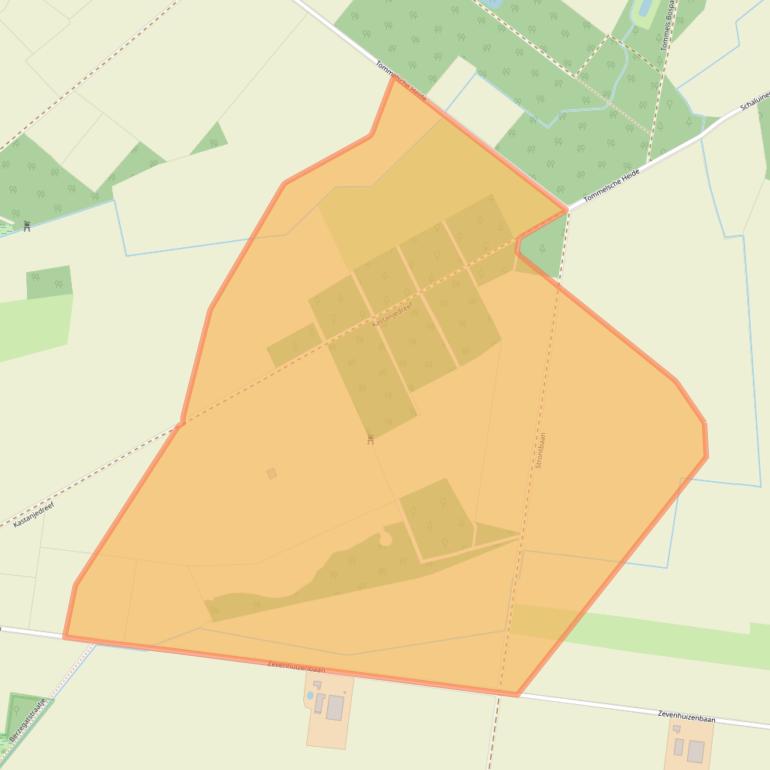 Kaart van postcodegebied 5111TX.