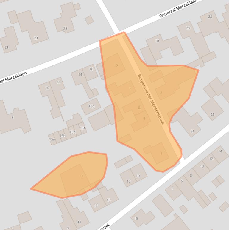 Kaart van postcodegebied 5111VG.