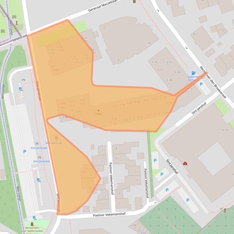 Kaart van postcodegebied 5111VR.