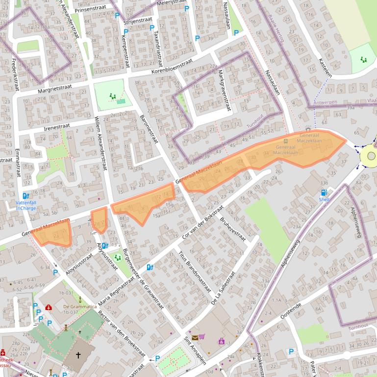Kaart van postcodegebied 5111XC.