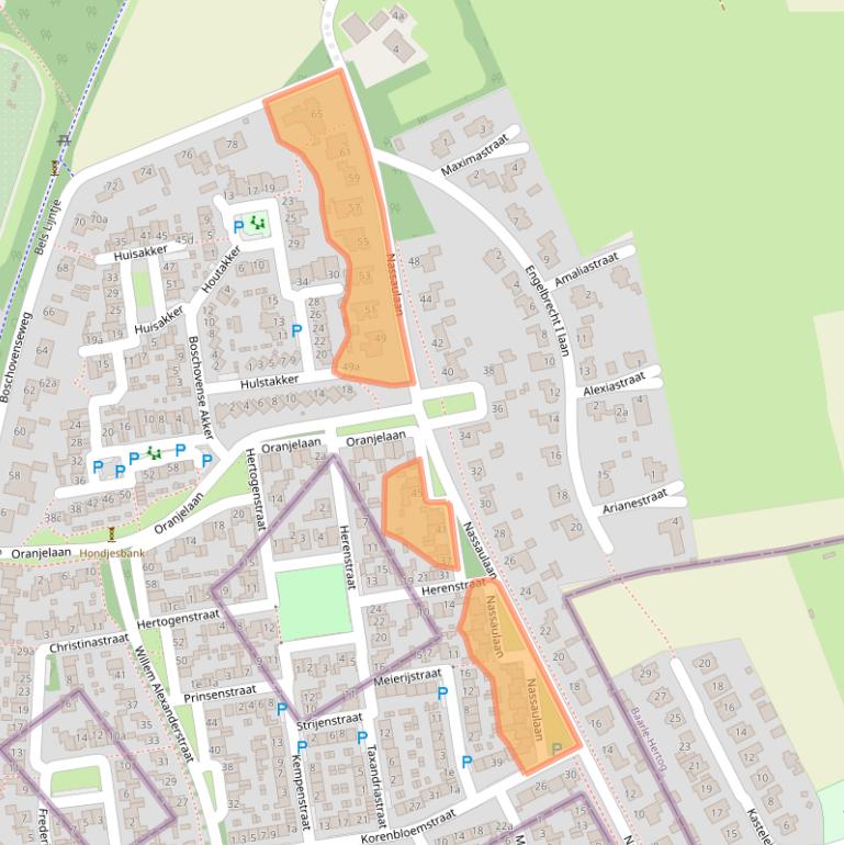 Kaart van postcodegebied 5111XD.