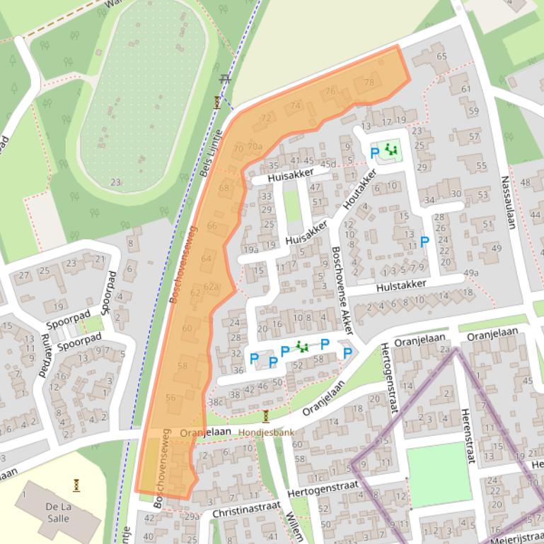 Kaart van postcodegebied 5111XJ.