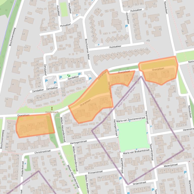 Kaart van postcodegebied 5111XK.