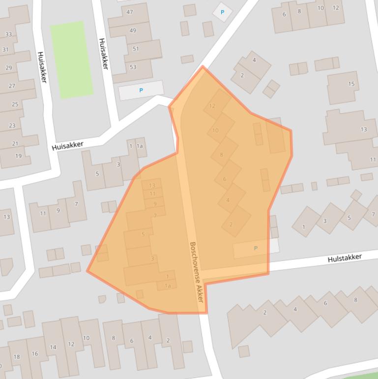 Kaart van postcodegebied 5111XL.