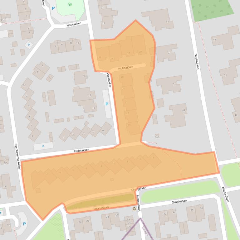 Kaart van postcodegebied 5111XN.