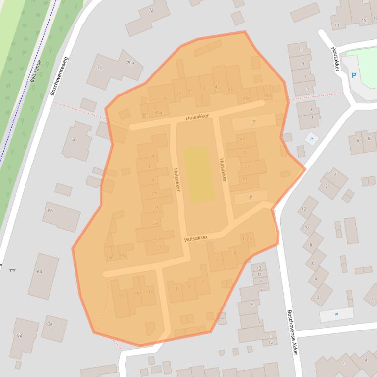 Kaart van postcodegebied 5111XT.