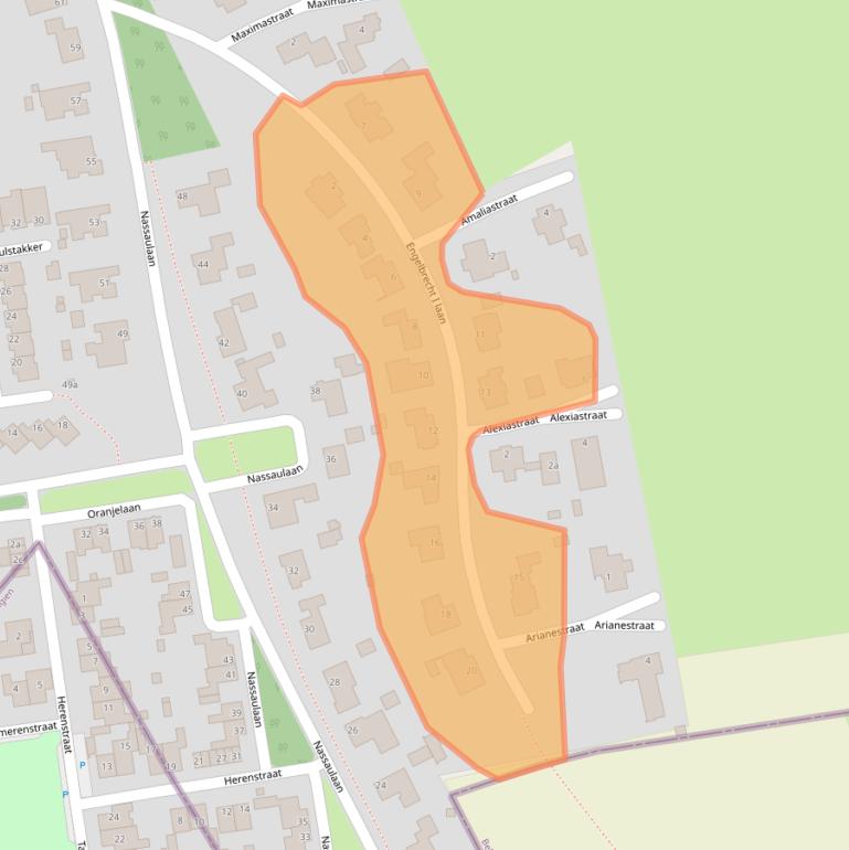 Kaart van postcodegebied 5111ZA.