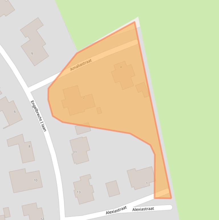 Kaart van postcodegebied 5111ZB.