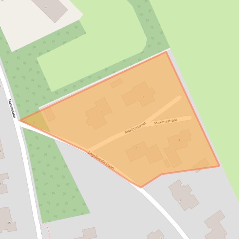 Kaart van postcodegebied 5111ZD.