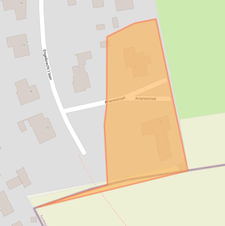 Kaart van postcodegebied 5111ZE.