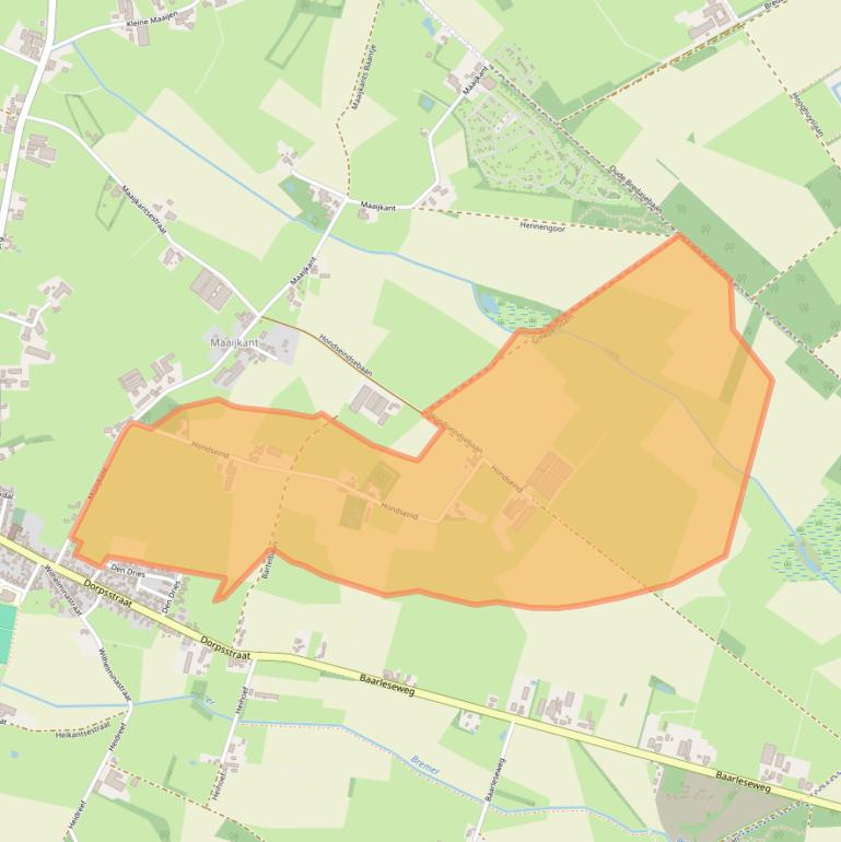 Kaart van postcodegebied 5113BE.