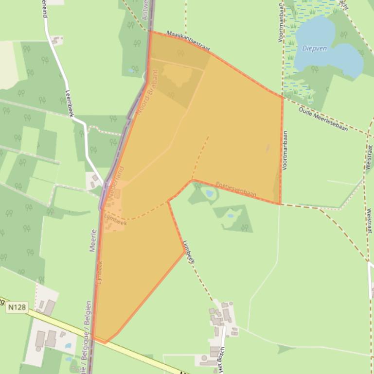 Kaart van postcodegebied 5113BN.