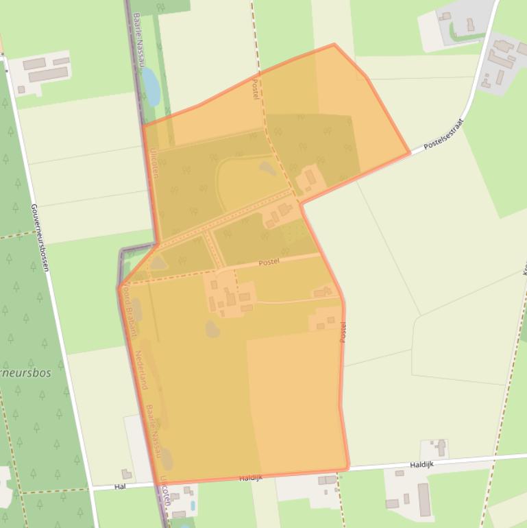 Kaart van postcodegebied 5113BV.