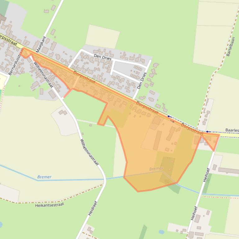 Kaart van postcodegebied 5113TC.