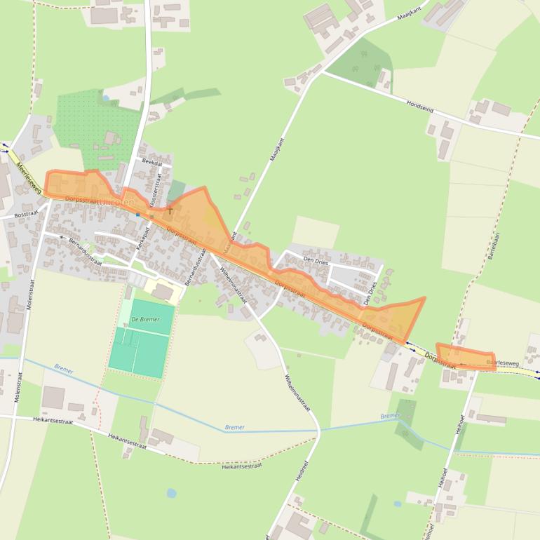 Kaart van postcodegebied 5113TE.