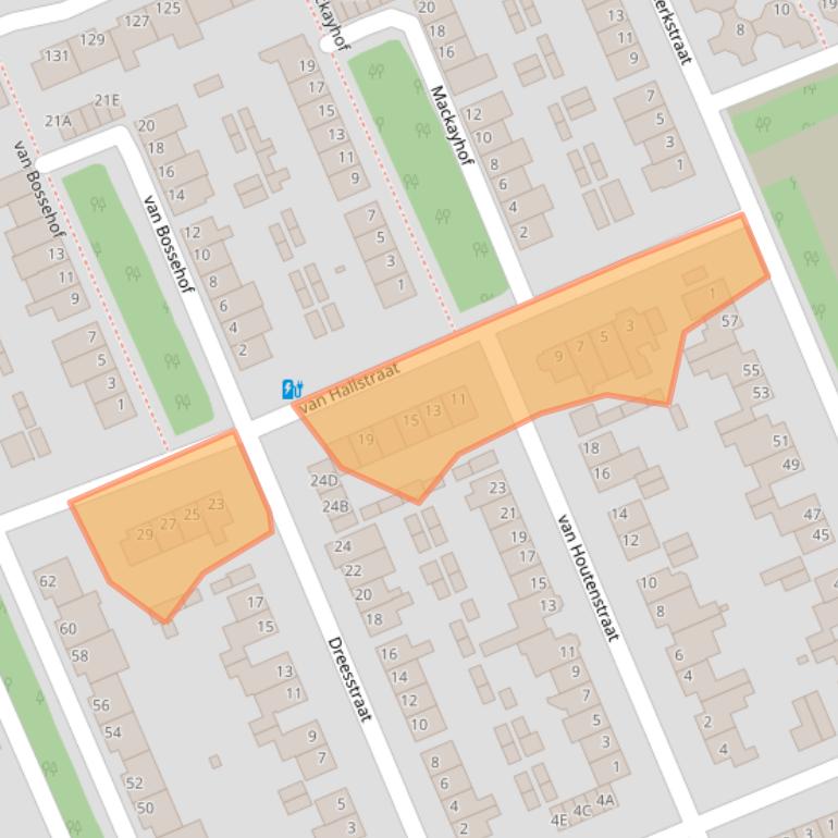 Kaart van postcodegebied 5121AG.