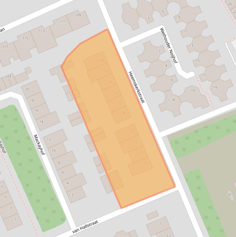 Kaart van postcodegebied 5121AH.