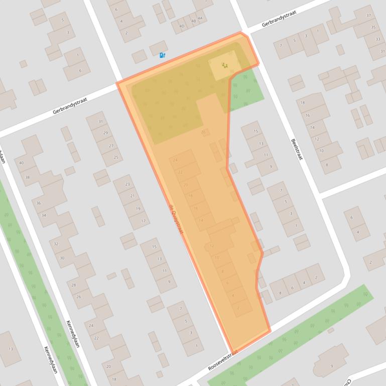 Kaart van postcodegebied 5121AR.