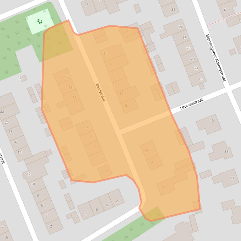 Kaart van postcodegebied 5121AS.