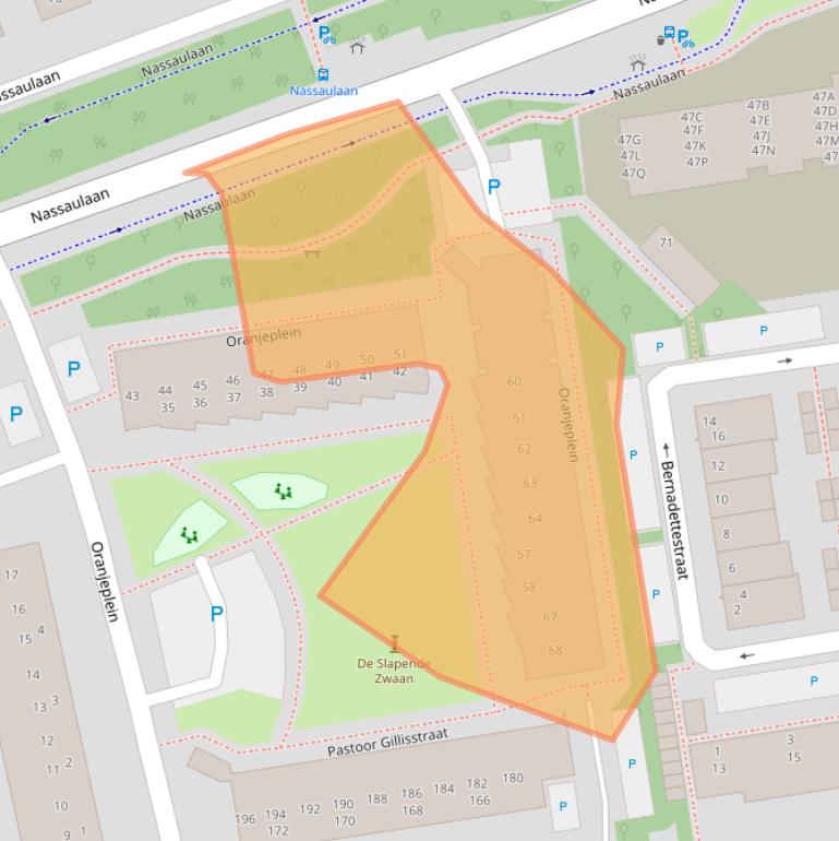 Kaart van postcodegebied 5121BG.