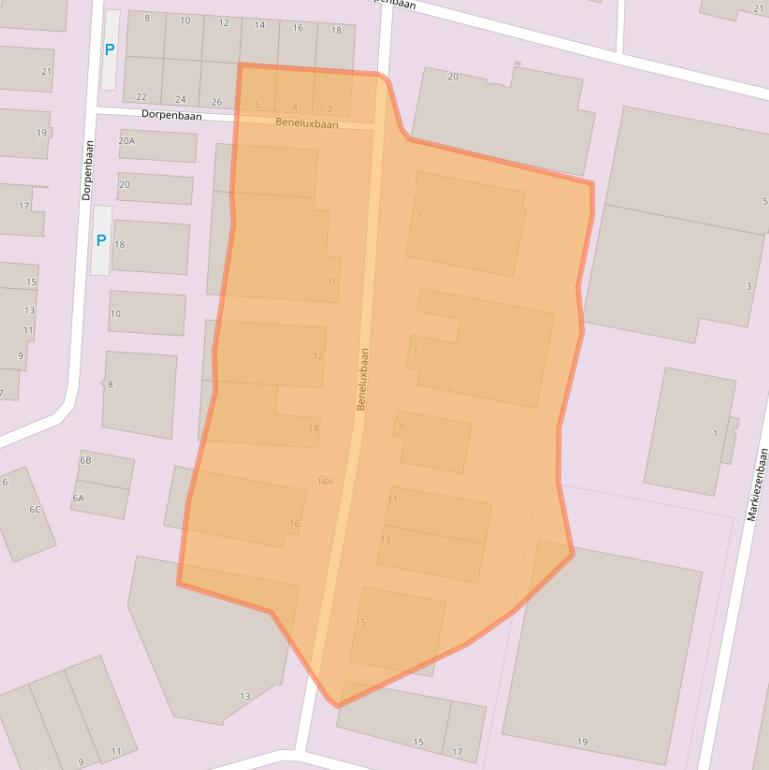 Kaart van postcodegebied 5121DC.