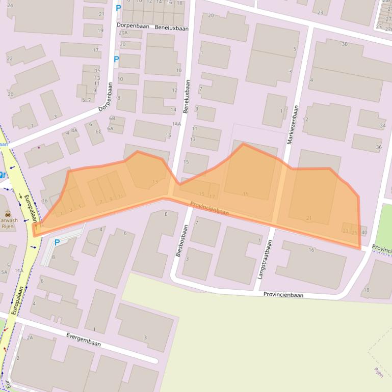 Kaart van postcodegebied 5121DK.
