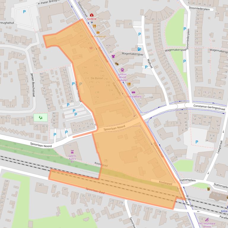 Kaart van postcodegebied 5121EB.