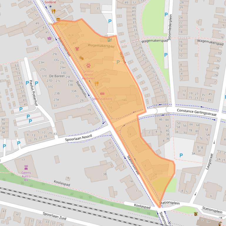 Kaart van postcodegebied 5121ED.