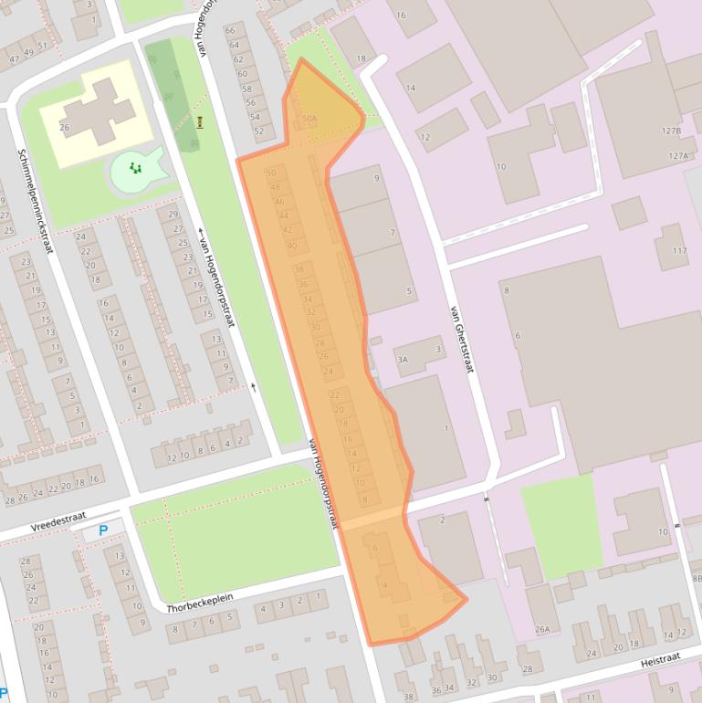 Kaart van postcodegebied 5121HK.